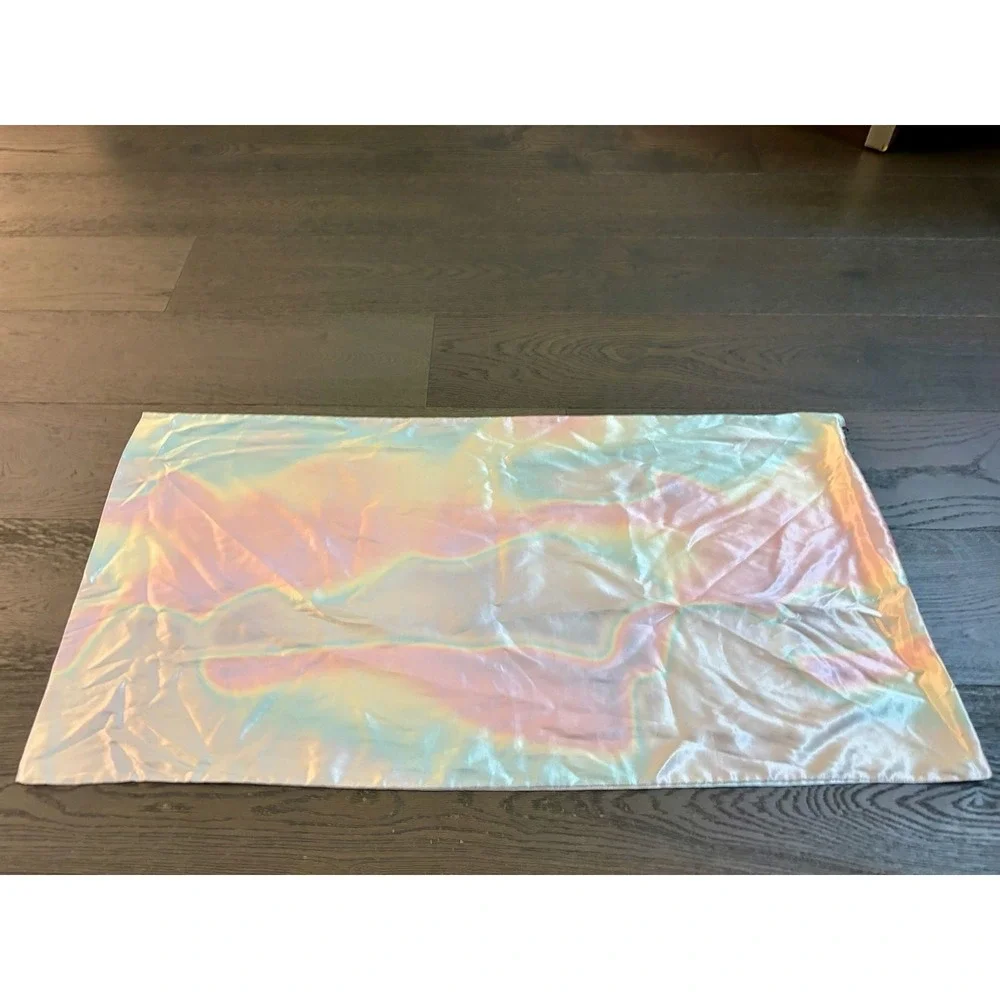 Kitsch Satin Sleep Pillowcase in Iridescent Holographic Finish, King size
